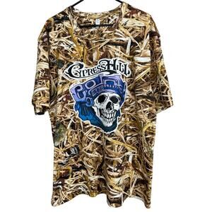 Cypress Hill VIP Tour Limited Edition Woodland Camo Skull Shirt SZ XL DEADSTOCK